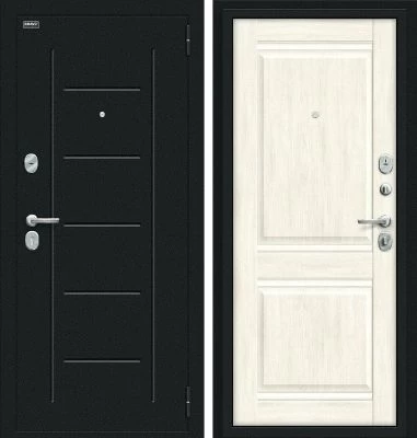 Входная дверь Некст Kale Букле черное/Nordic Oak BR4543